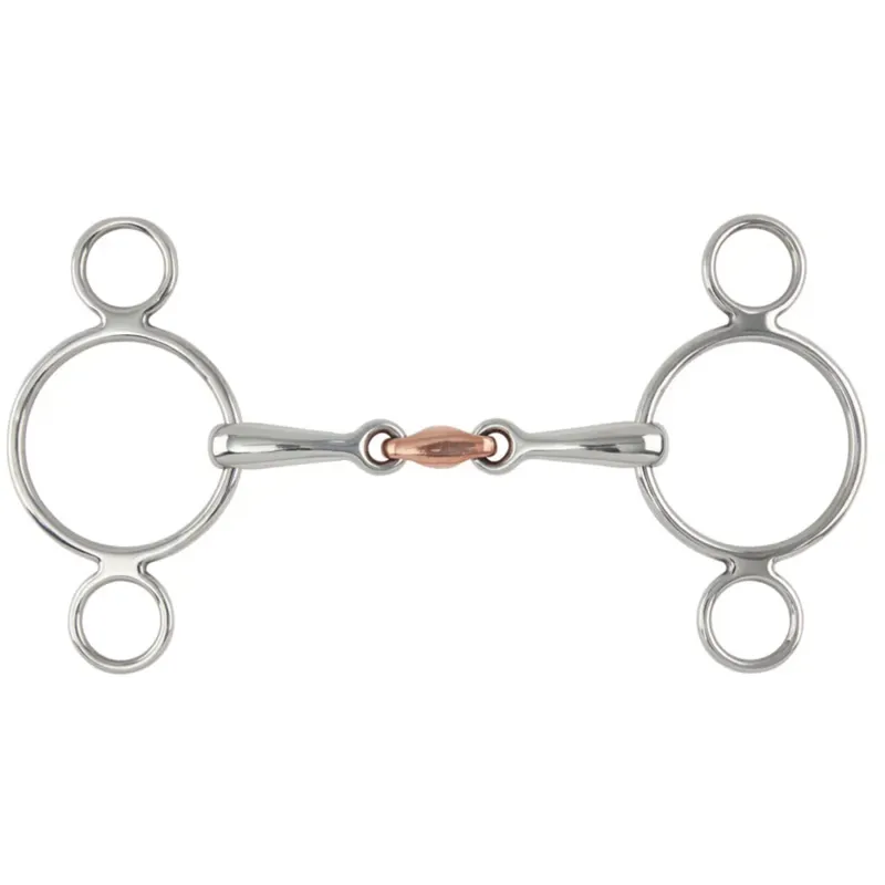 Shires Two Ring - Copper Lozenge Gag Bit